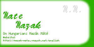 mate mazak business card